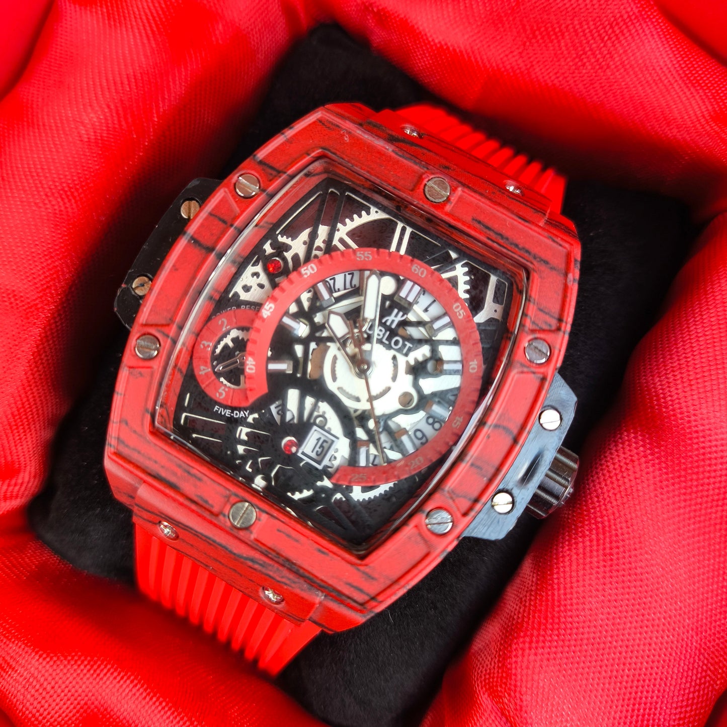 HUBLOT ESQUELETO PARA HOMBRE REF-ROJF