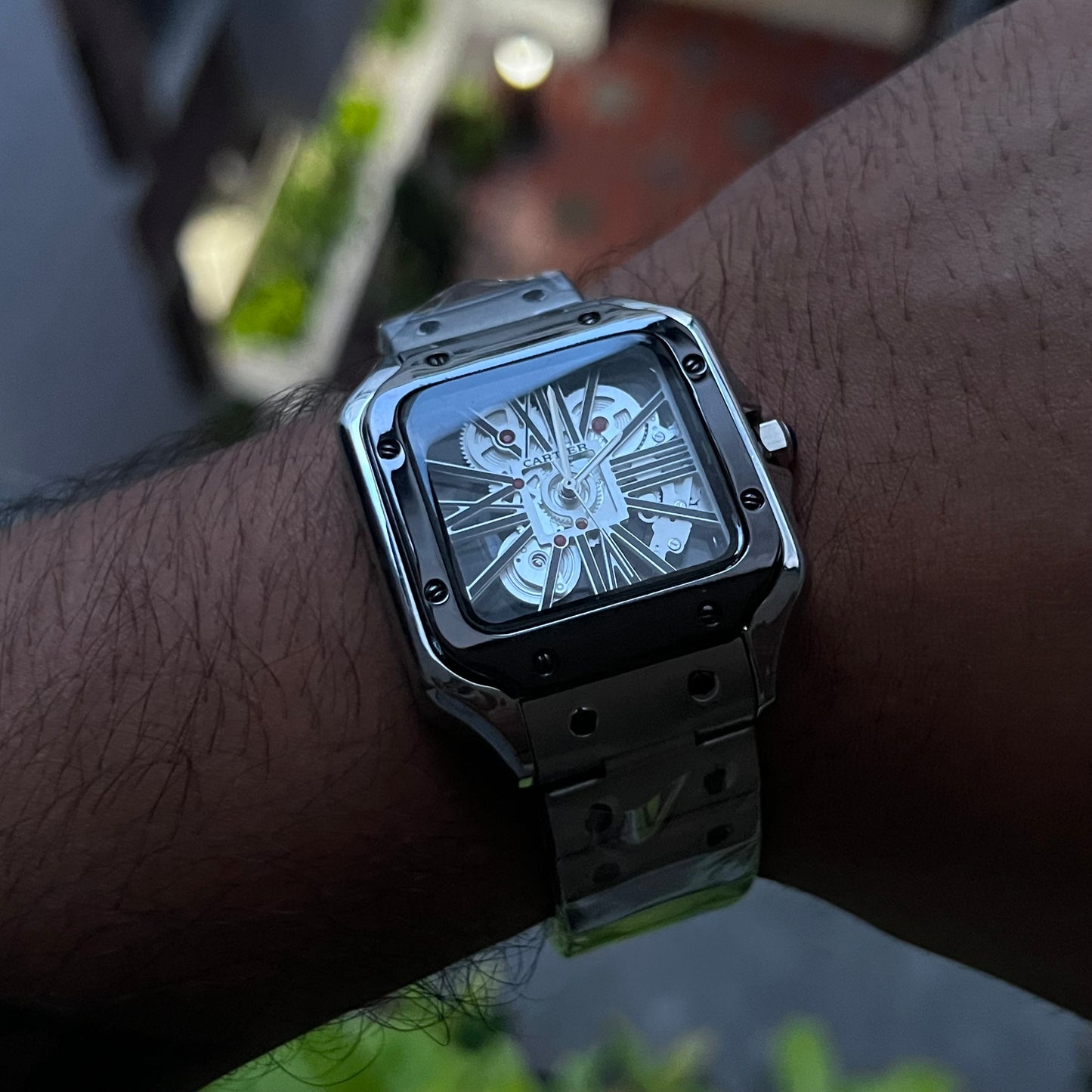CARTIER SANTOS SKELETON PARA HOMBRE REF-PBP