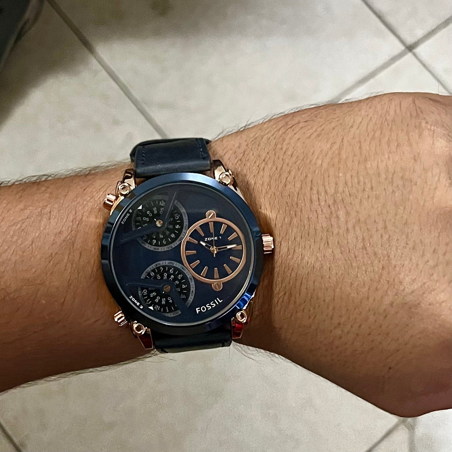 FOSSIL PARA HOMBRE 3 MAQUINARIA PULSO DE CUERO REF-A