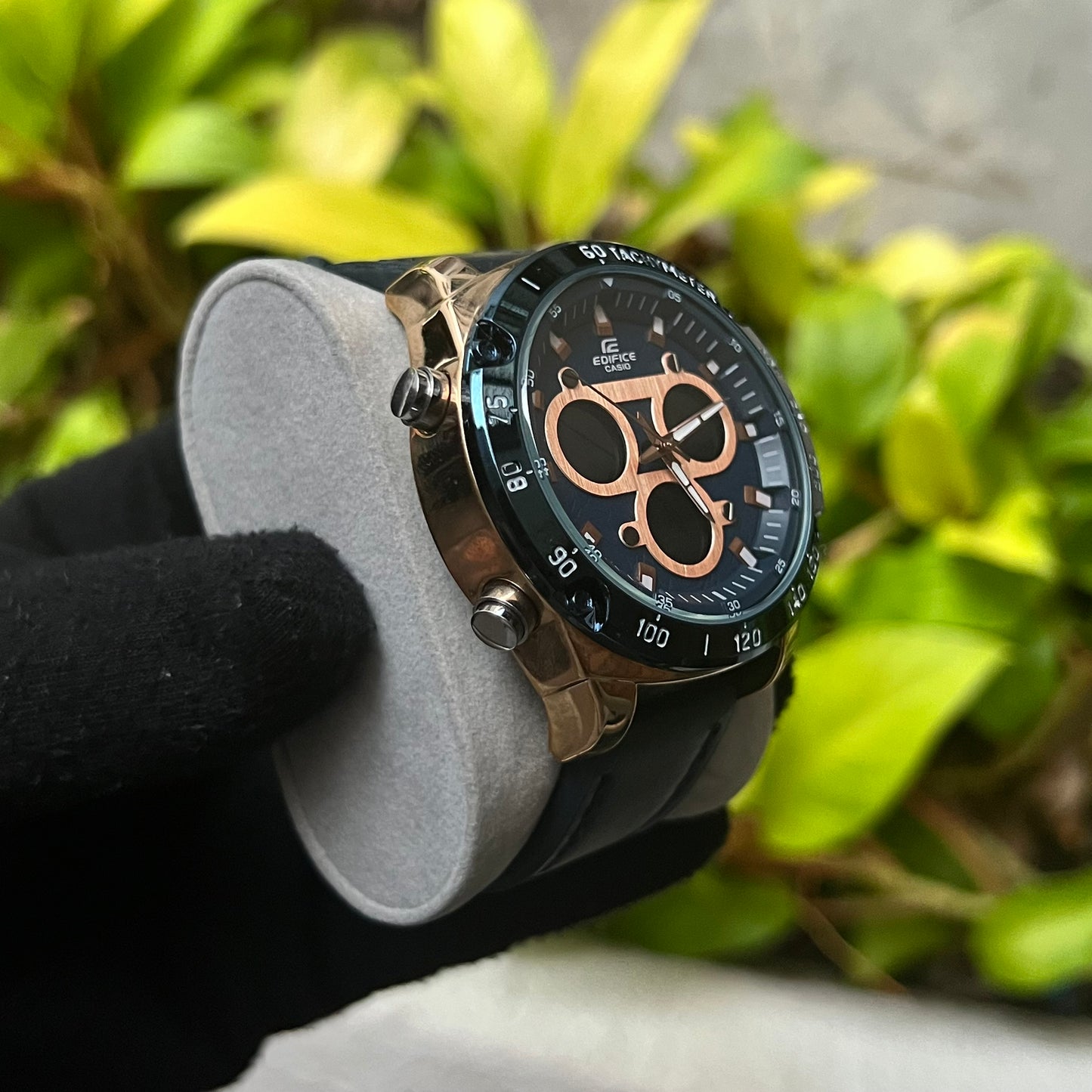 CASIO EDIFICE DOBLRE HORA PARA HOMBRE REF ACA