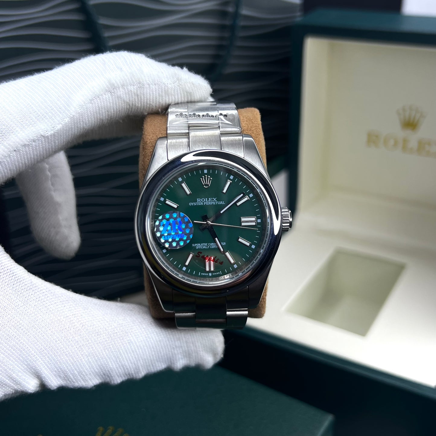 RLX OYSTER PERPETUAL 1.1 AUTOMÁTICO PARA HOMBRE REF FOREST GREEN