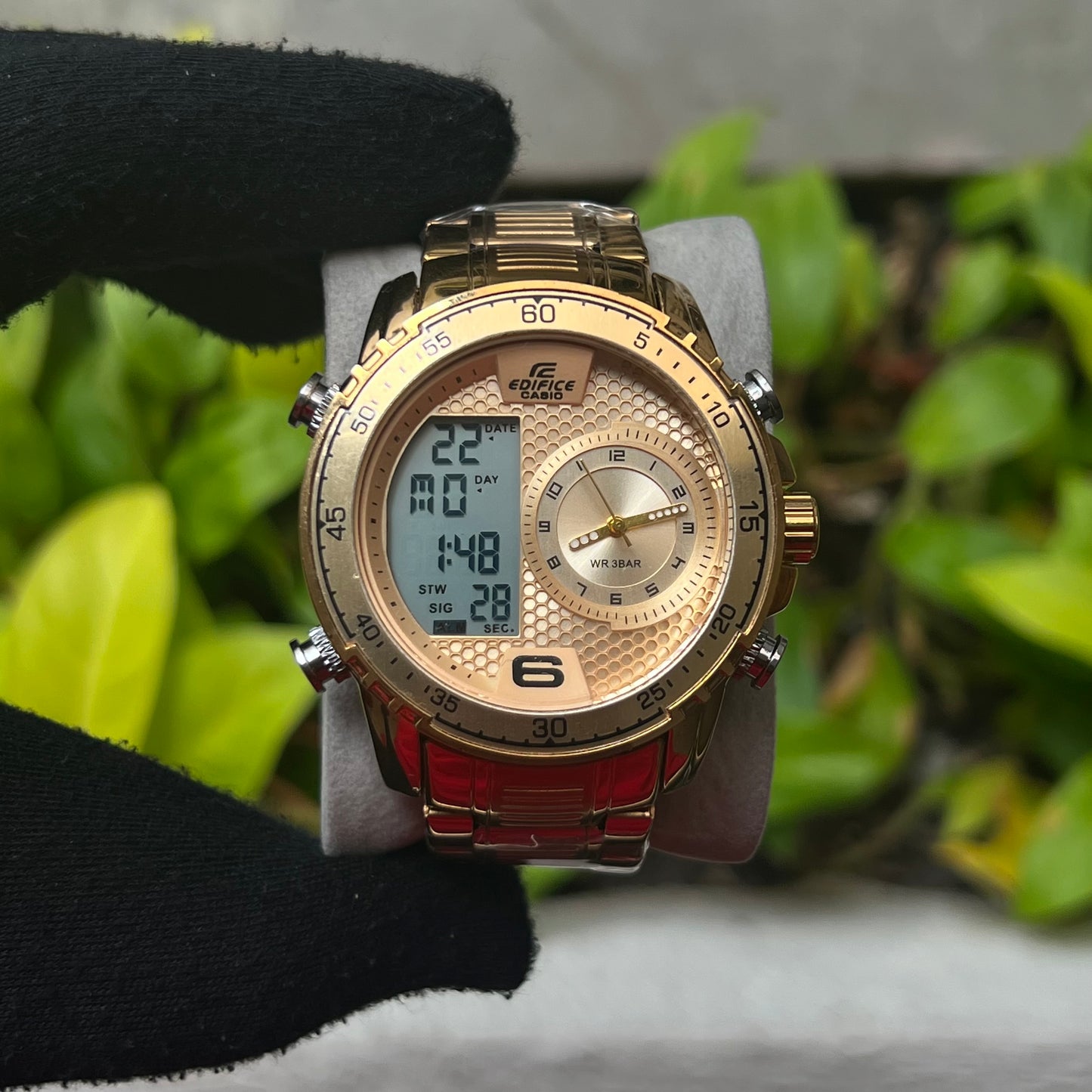 CASIO EDIFICE DOBLE HORA PARA HOMBRE REF D3