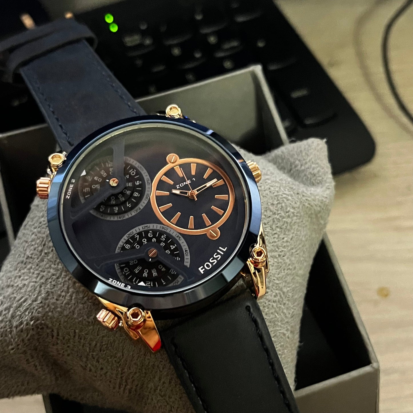 FOSSIL PARA HOMBRE 3 MAQUINARIA PULSO DE CUERO REF-A