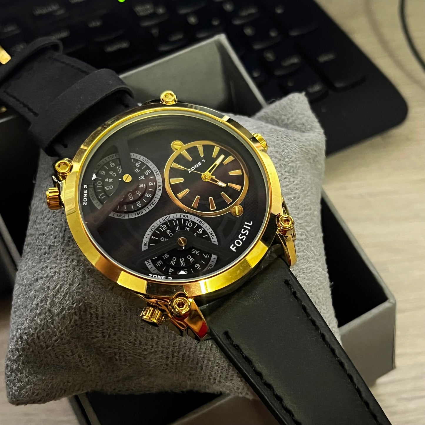 FOSSIL PARA HOMBRE 3 MAQUINARIA PULSO DE CUERO REF-ND