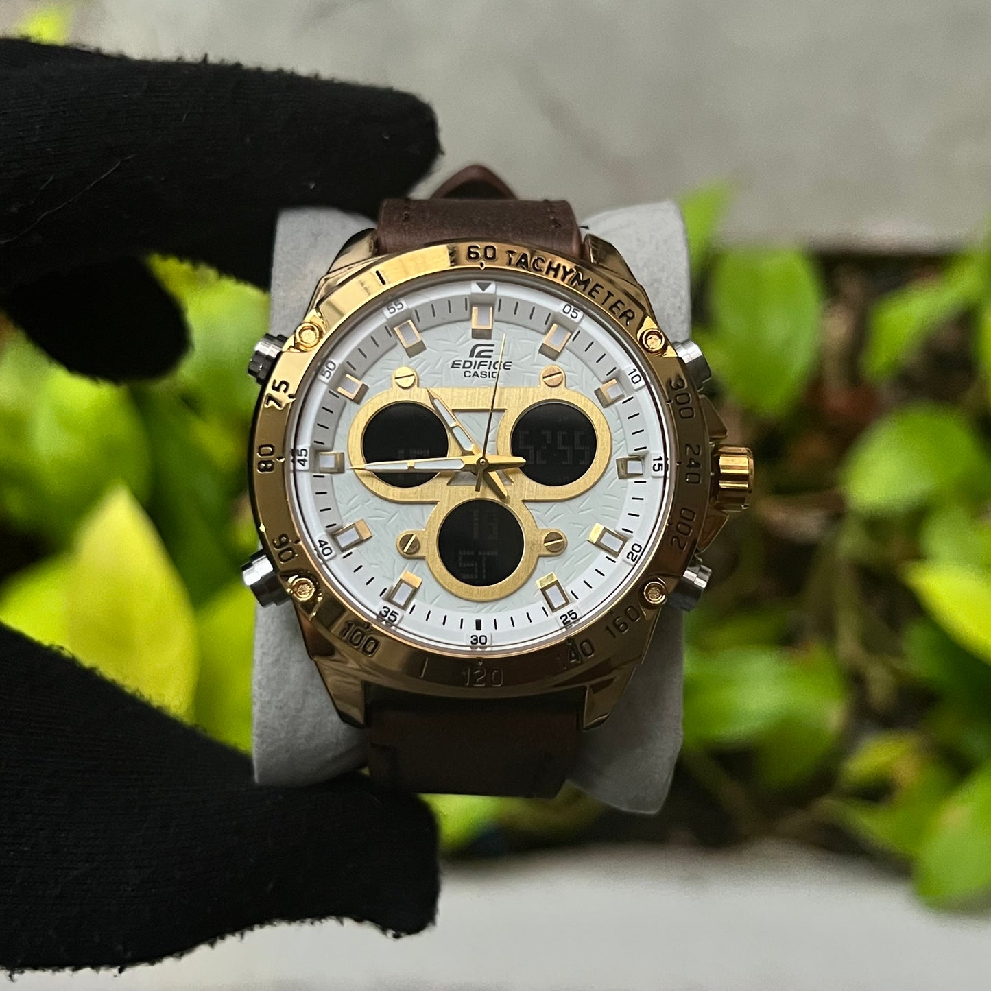 CASIO EDIFICE DOBLRE HORA PARA HOMBRE REF CDB