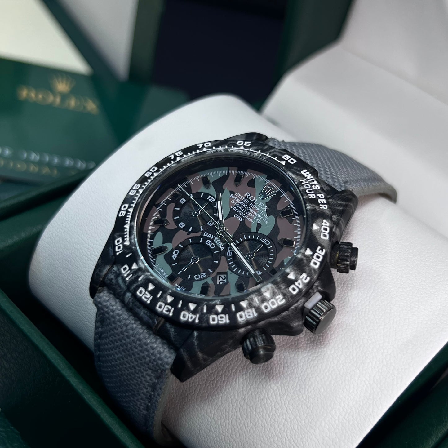 RLX DAYTONA CARBÓN DE LONA PARA HOMBRE REF-GN