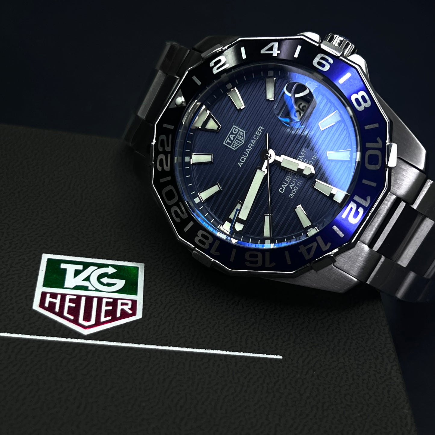 TAG HEUER AQUARACER GMT 1.1 PARA HOMBRE REF- BATMAN