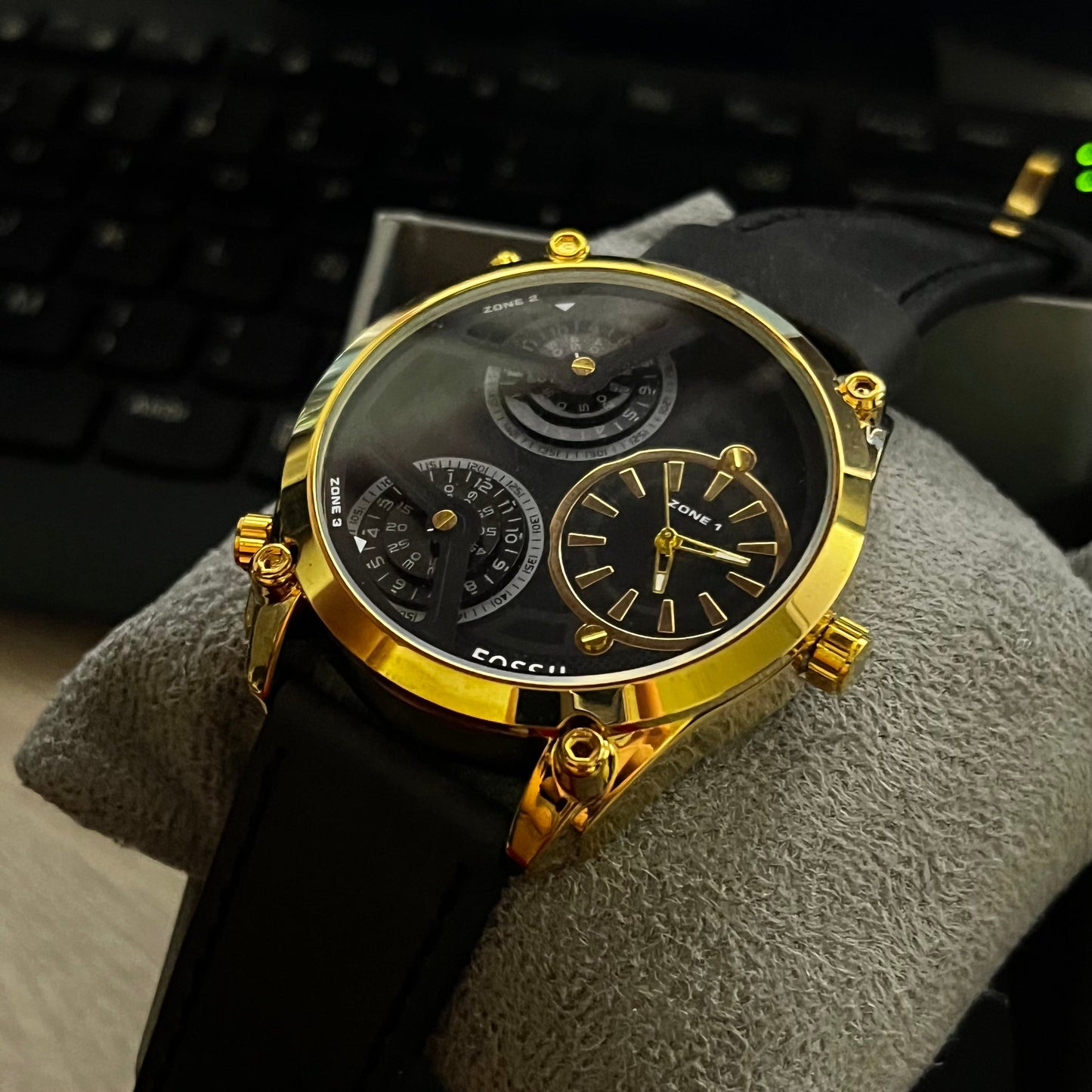 FOSSIL PARA HOMBRE 3 MAQUINARIA PULSO DE CUERO REF-ND