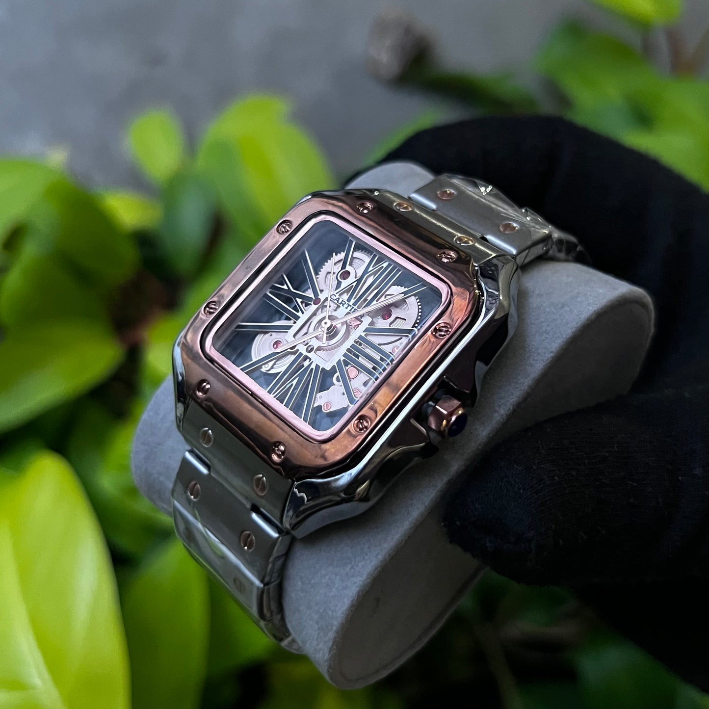 CARTIER SANTOS SKELETON PARA HOMBRE REF-PRP