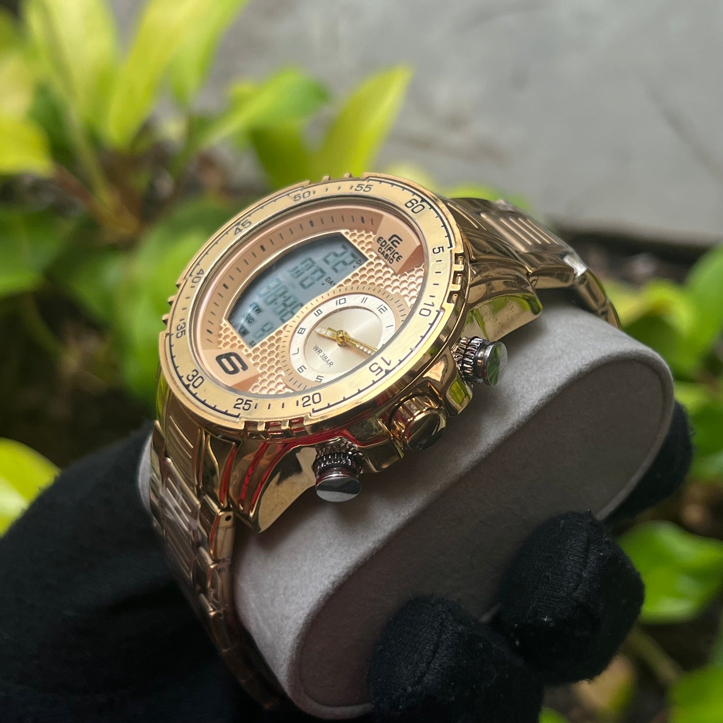 CASIO EDIFICE DOBLE HORA PARA HOMBRE REF D3