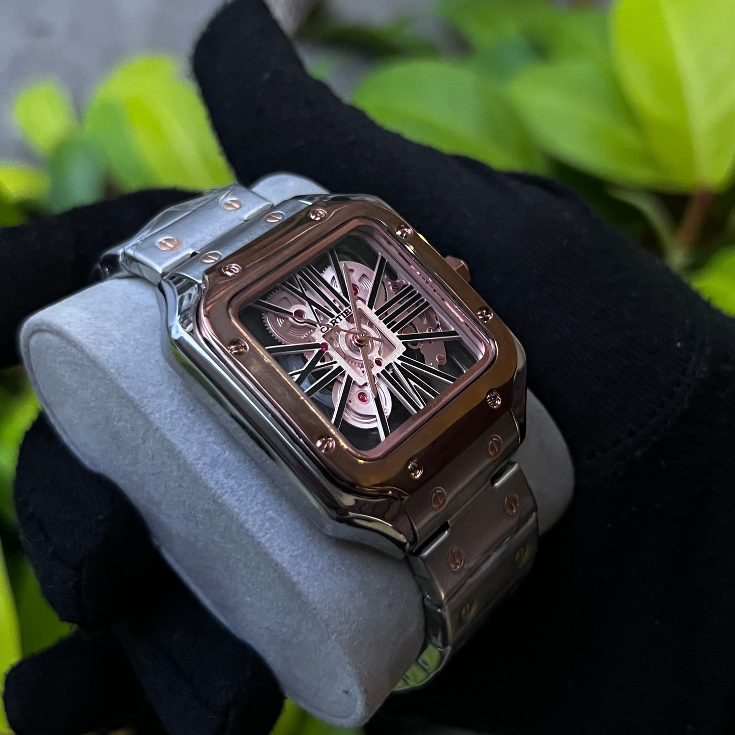 CARTIER SANTOS SKELETON PARA HOMBRE REF-PRP