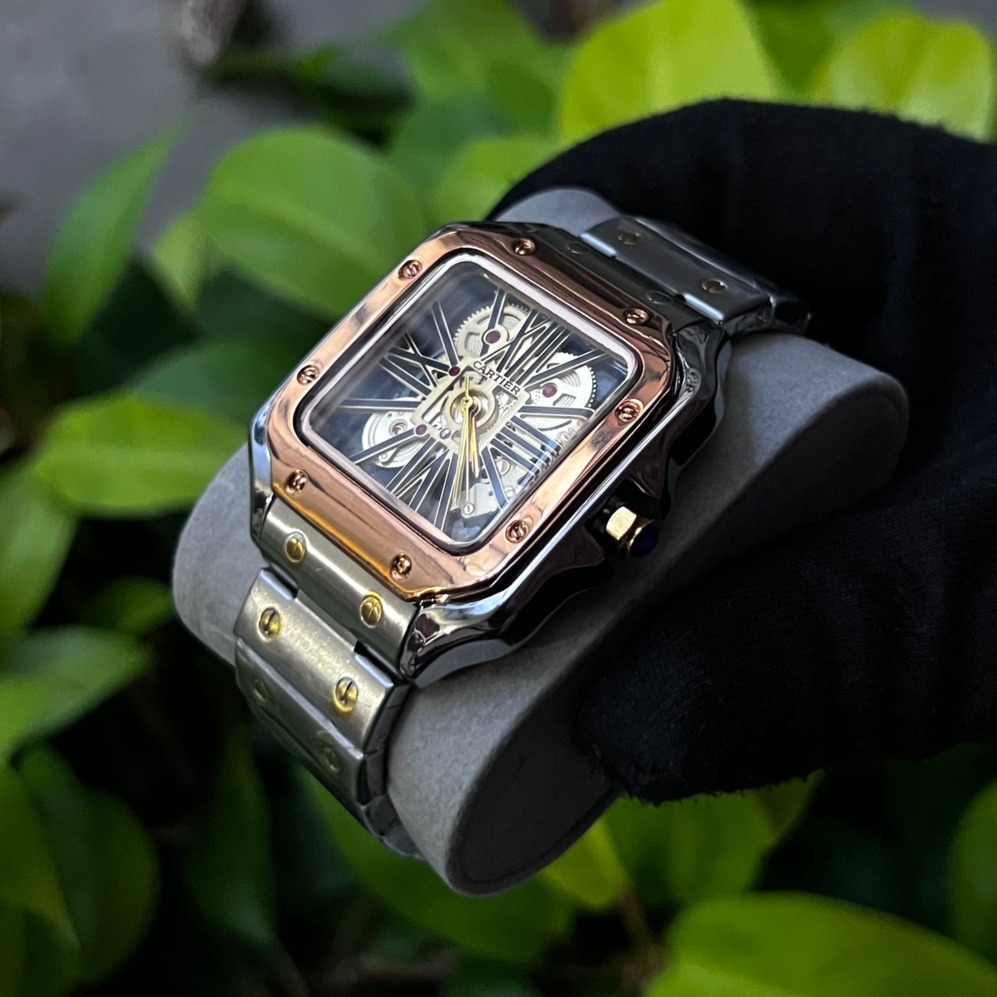 CARTIER SANTOS SKELETON PARA HOMBRE REF-BAB