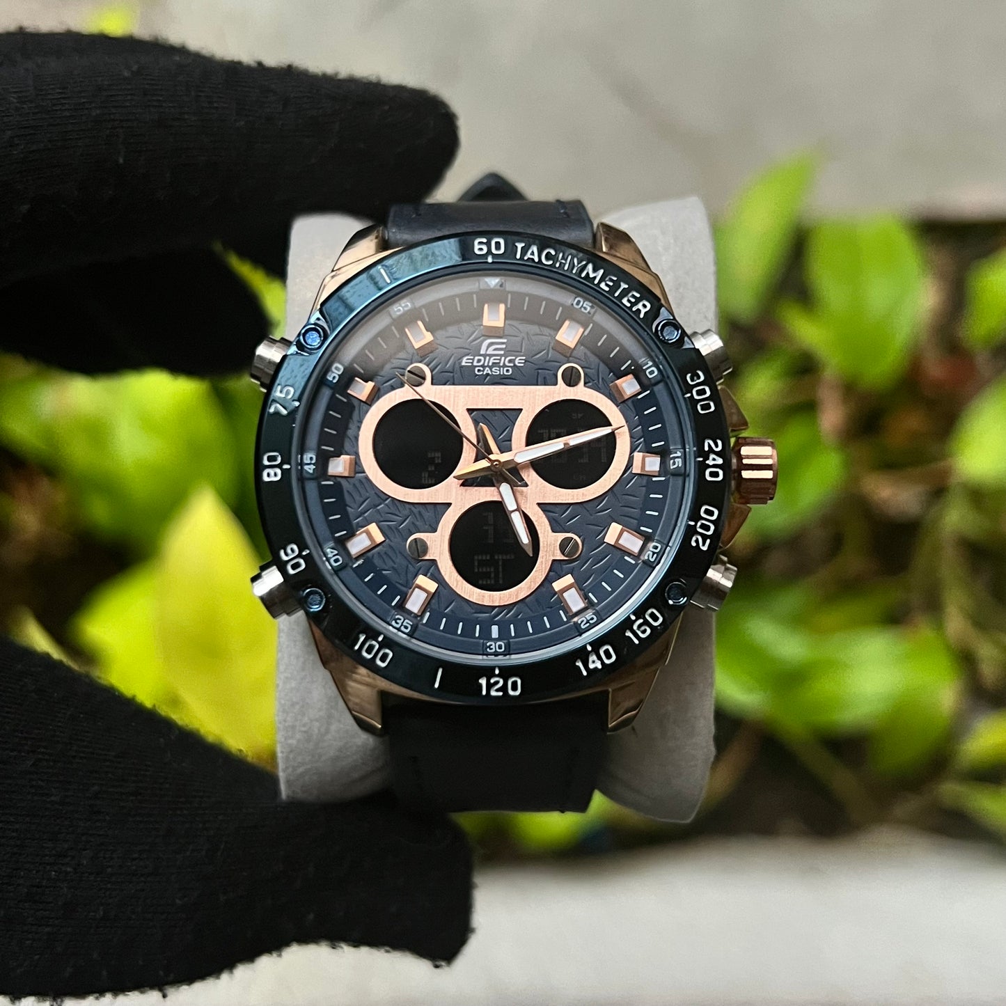 CASIO EDIFICE DOBLRE HORA PARA HOMBRE REF ACA