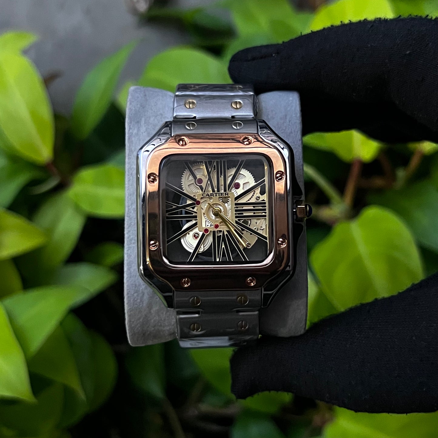 CARTIER SANTOS SKELETON PARA HOMBRE REF-BAB
