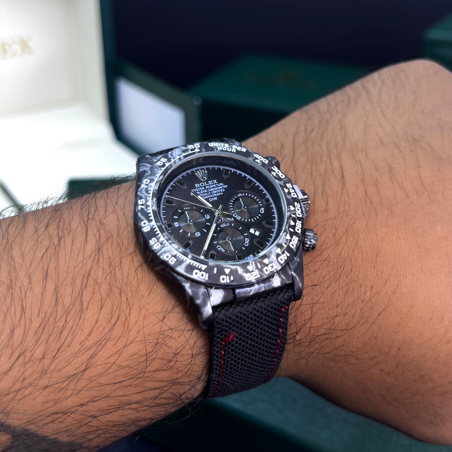 RLX DAYTONA CARBÓN DE LONA PARA HOMBRE REF-NRN