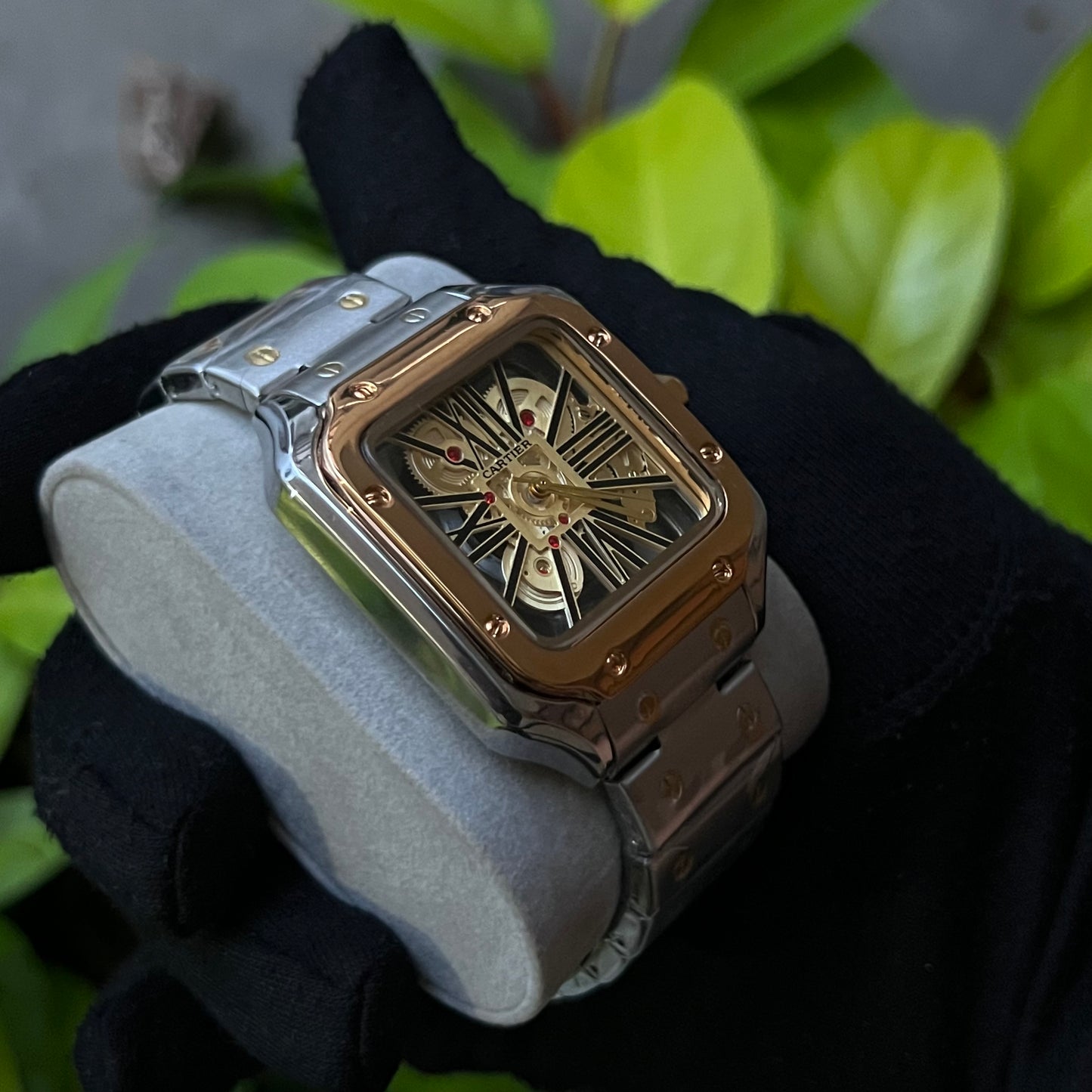 CARTIER SANTOS SKELETON PARA HOMBRE REF-BAB