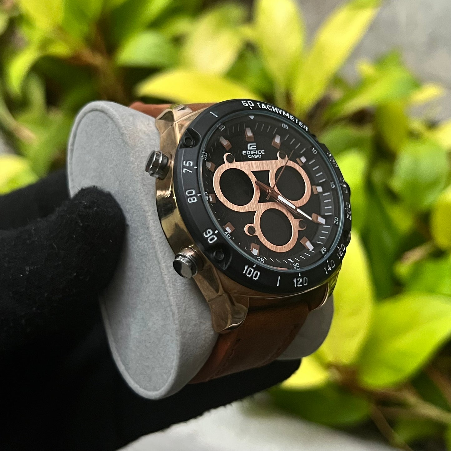 CASIO EDIFICE DOBLRE HORA PARA HOMBRE REF CN2