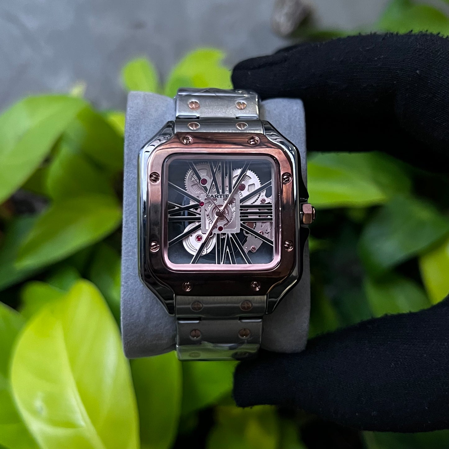 CARTIER SANTOS SKELETON PARA HOMBRE REF-PRP
