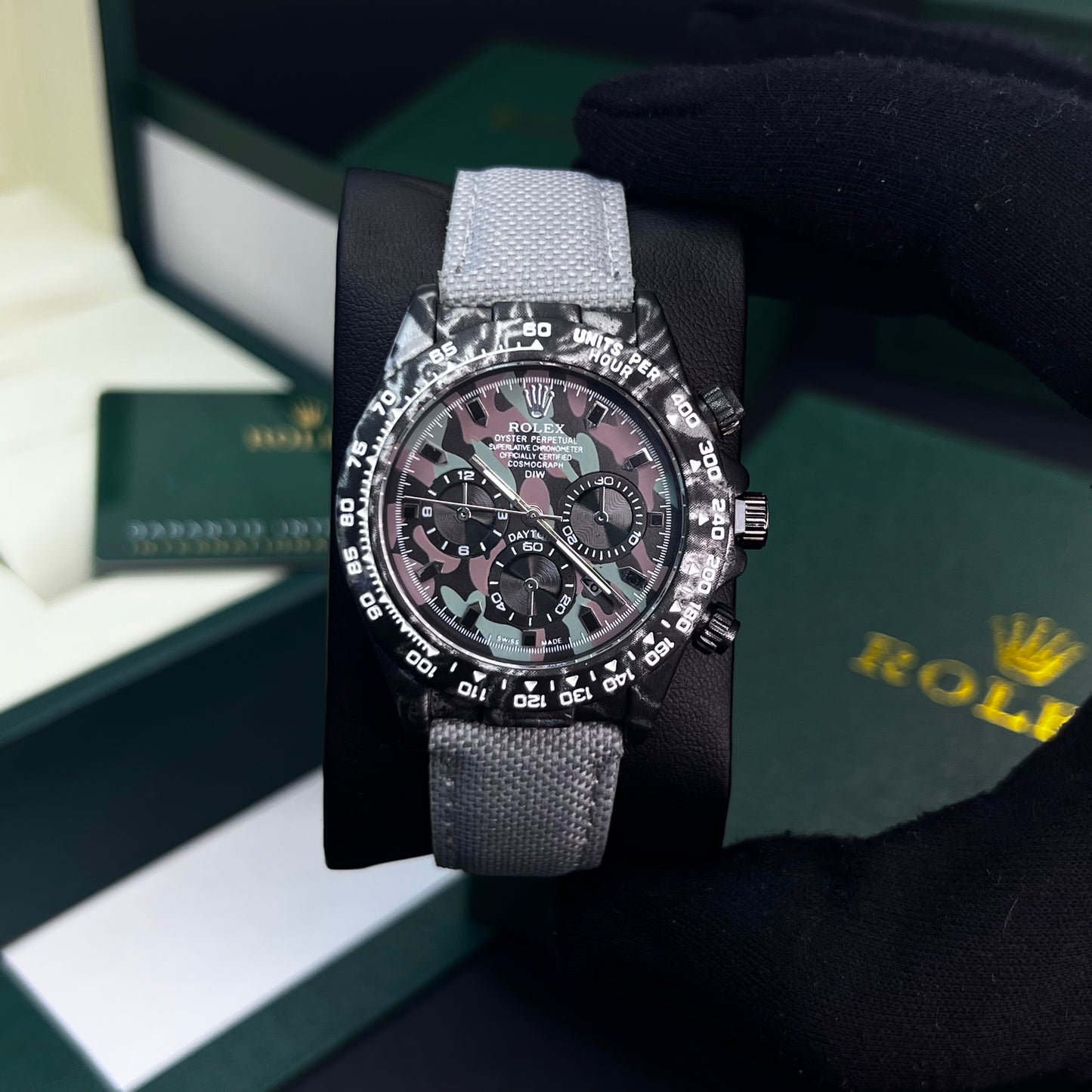 RLX DAYTONA CARBÓN DE LONA PARA HOMBRE REF-GN