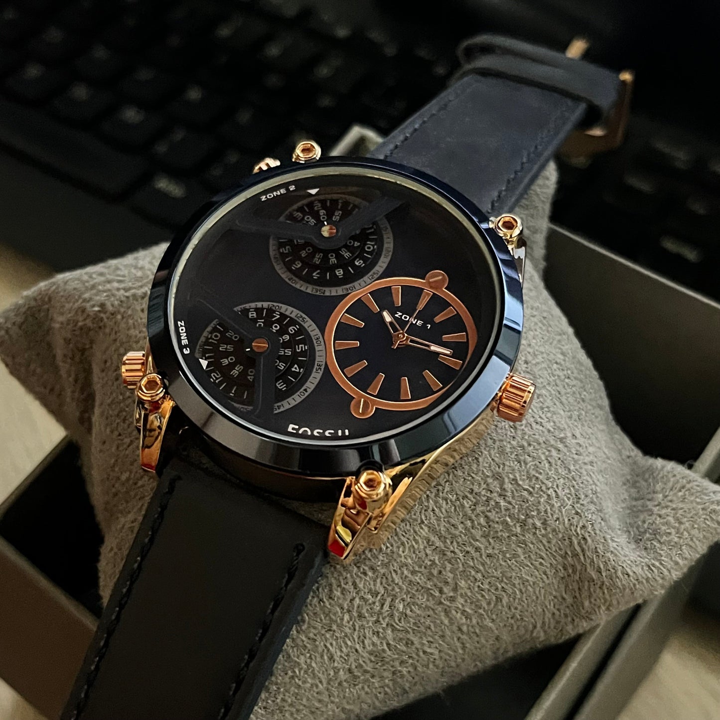 FOSSIL PARA HOMBRE 3 MAQUINARIA PULSO DE CUERO REF-A