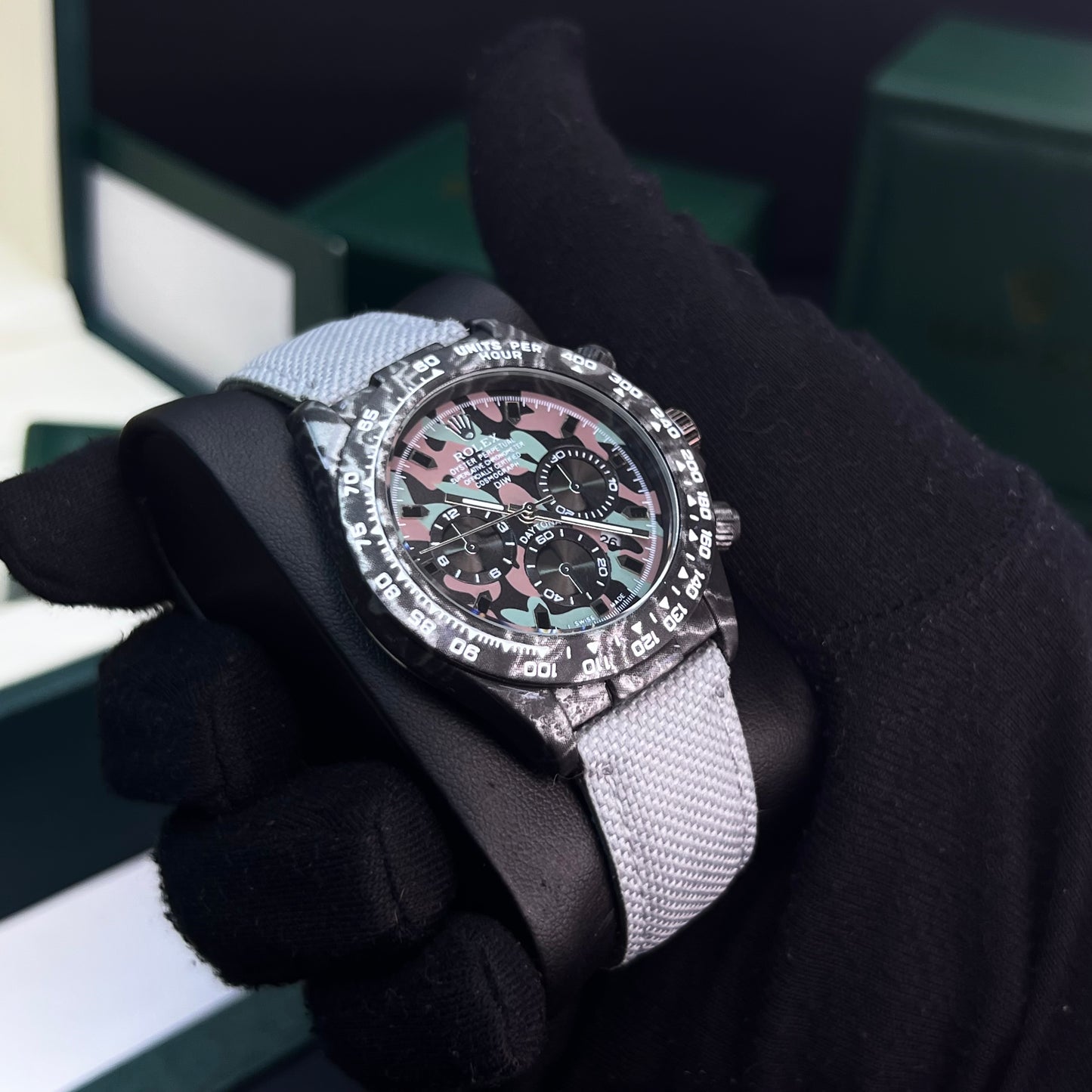 RLX DAYTONA CARBÓN DE LONA PARA HOMBRE REF-GN