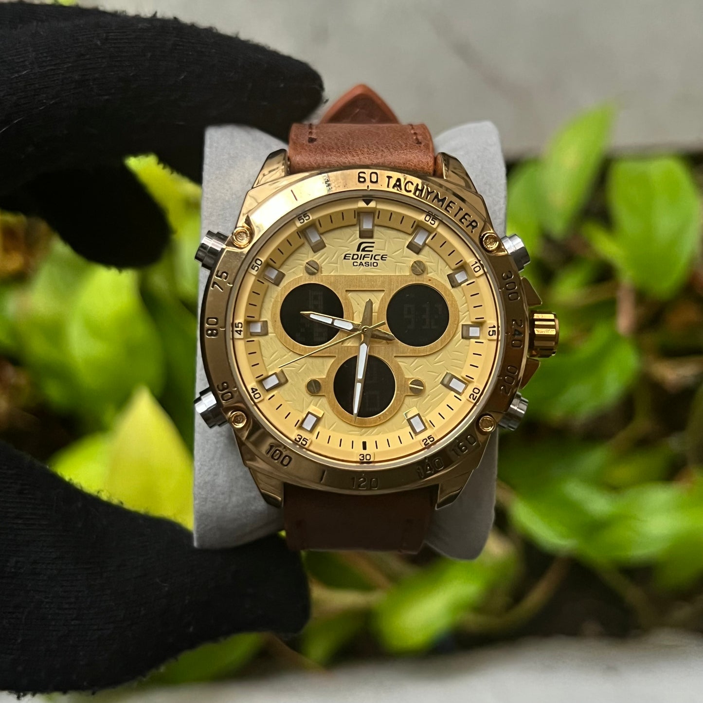 CASIO EDIFICE DOBLRE HORA PARA HOMBRE REF CD2