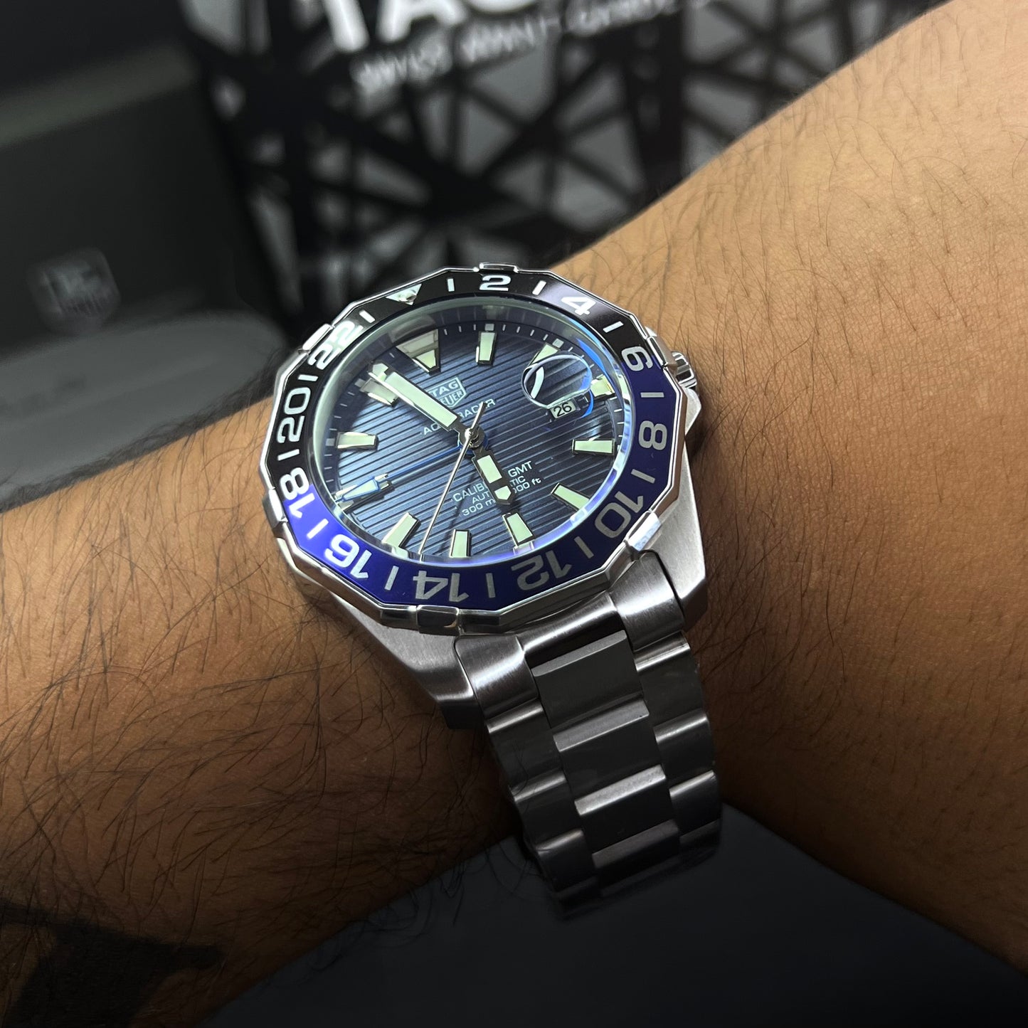 TAG HEUER AQUARACER GMT 1.1 PARA HOMBRE REF- BATMAN