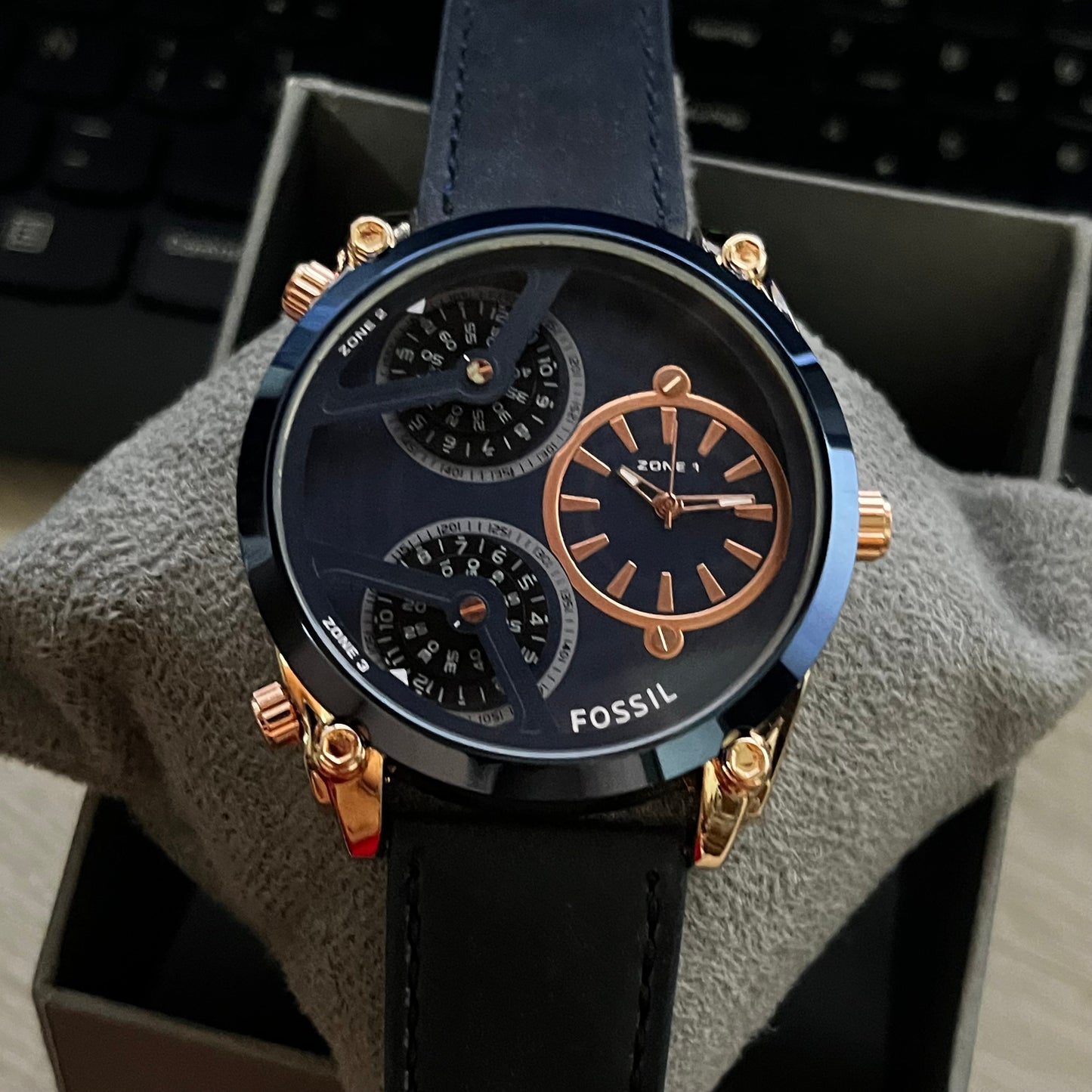 FOSSIL PARA HOMBRE 3 MAQUINARIA PULSO DE CUERO REF-A