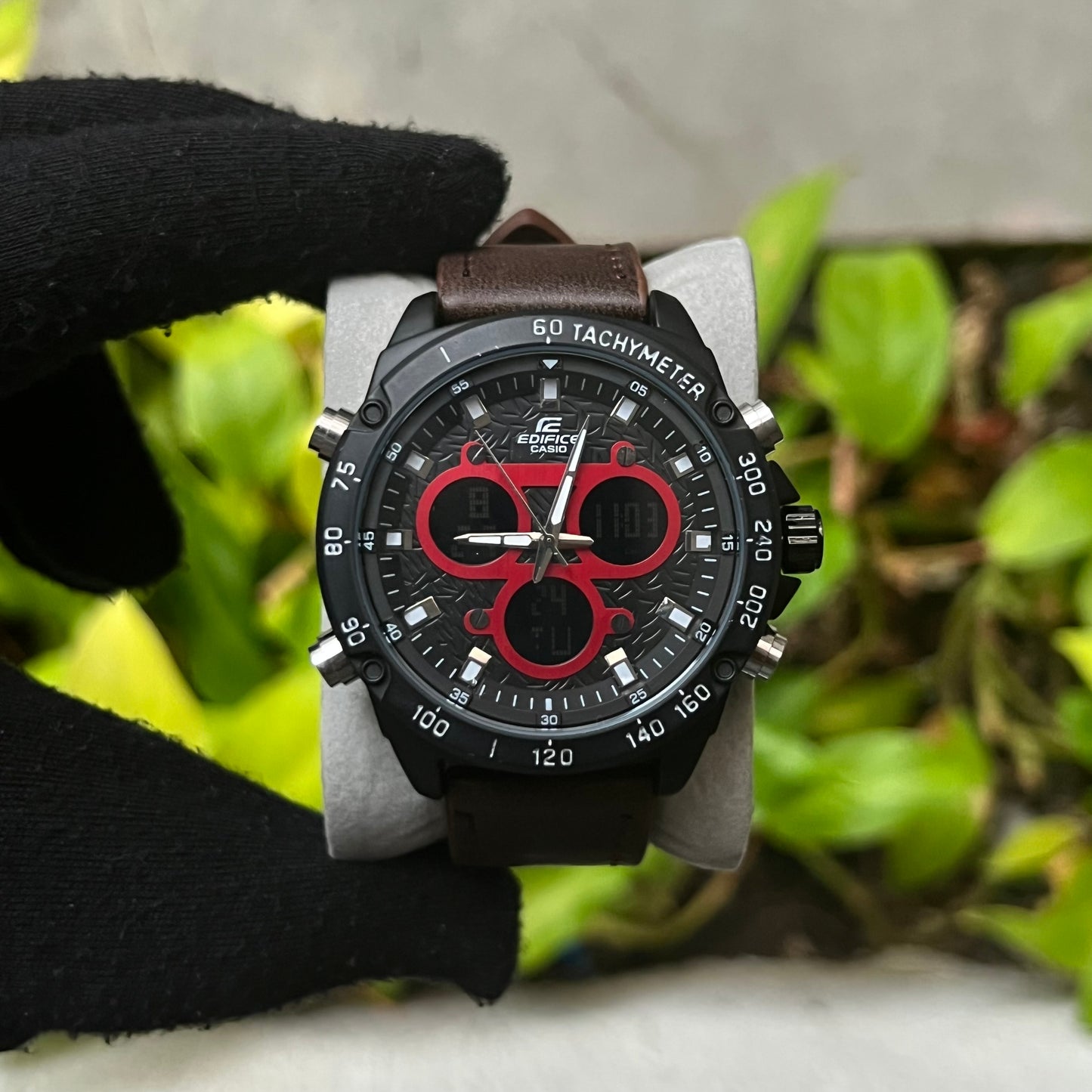 CASIO EDIFICE DOBLRE HORA PARA HOMBRE REF MNR