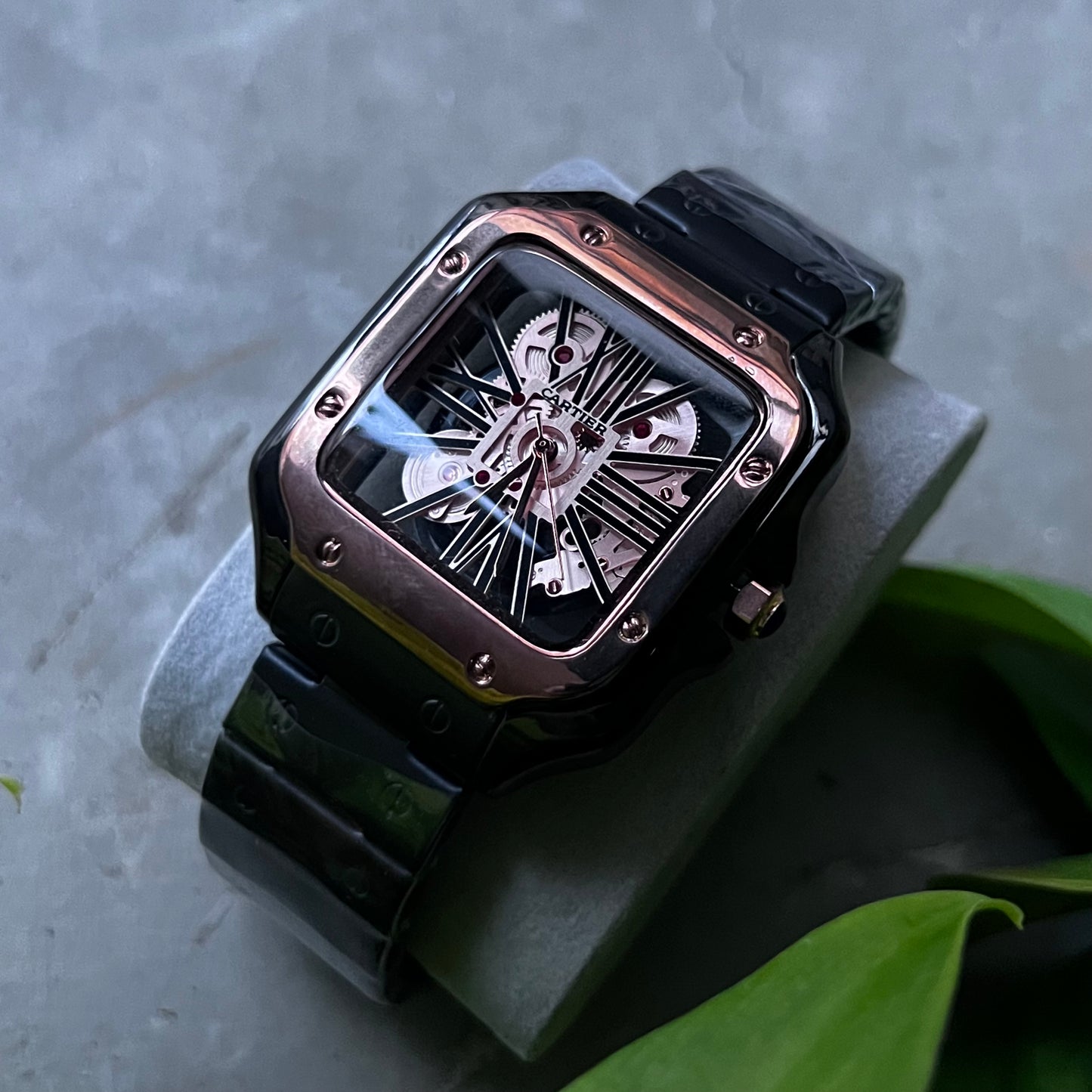 CARTIER SANTOS SKELETON PARA HOMBRE REF-NRN