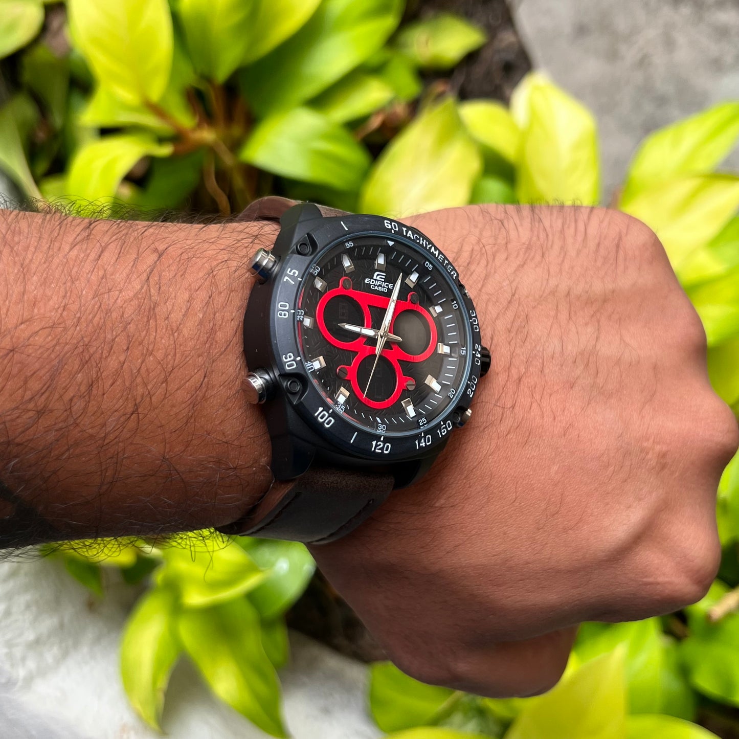 CASIO EDIFICE DOBLRE HORA PARA HOMBRE REF MNR