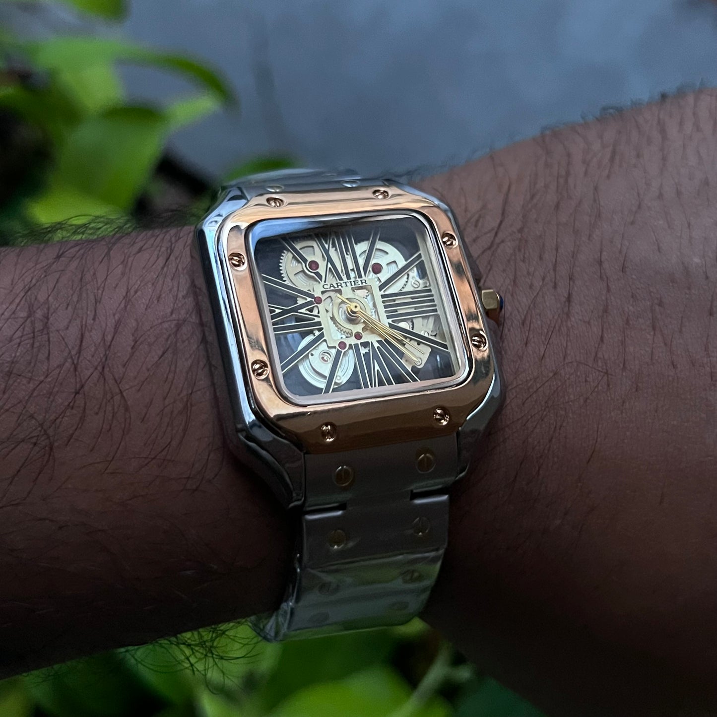 CARTIER SANTOS SKELETON PARA HOMBRE REF-BAB
