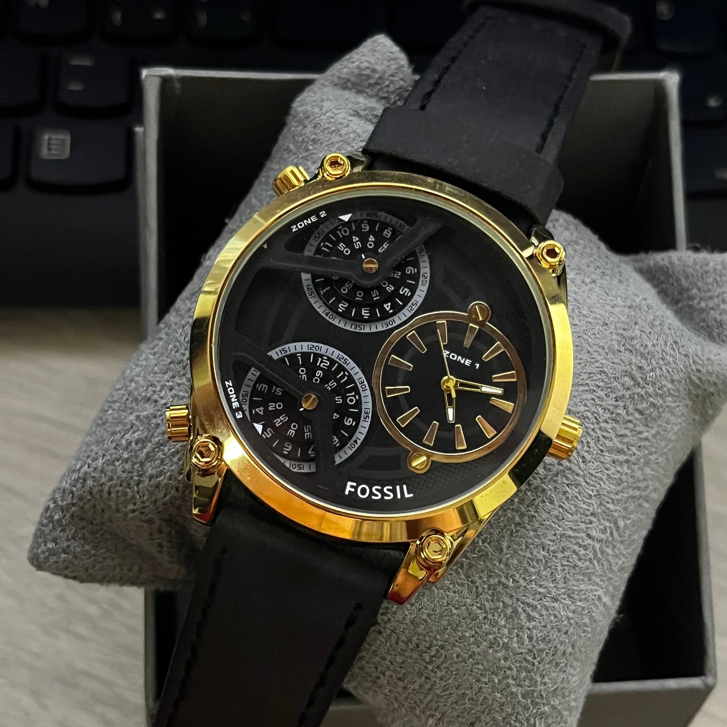 FOSSIL PARA HOMBRE 3 MAQUINARIA PULSO DE CUERO REF-ND