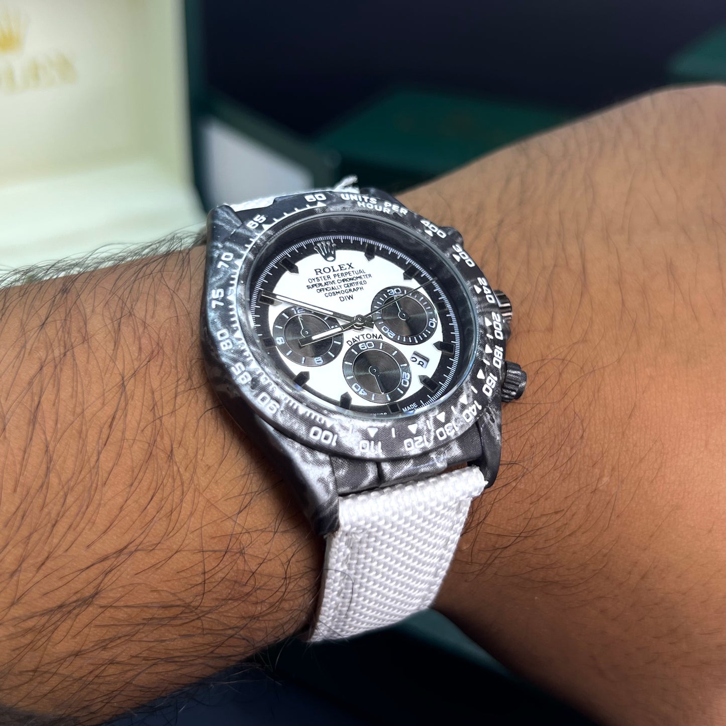 RLX DAYTONA CARBÓN DE LONA PARA HOMBRE REF-BN