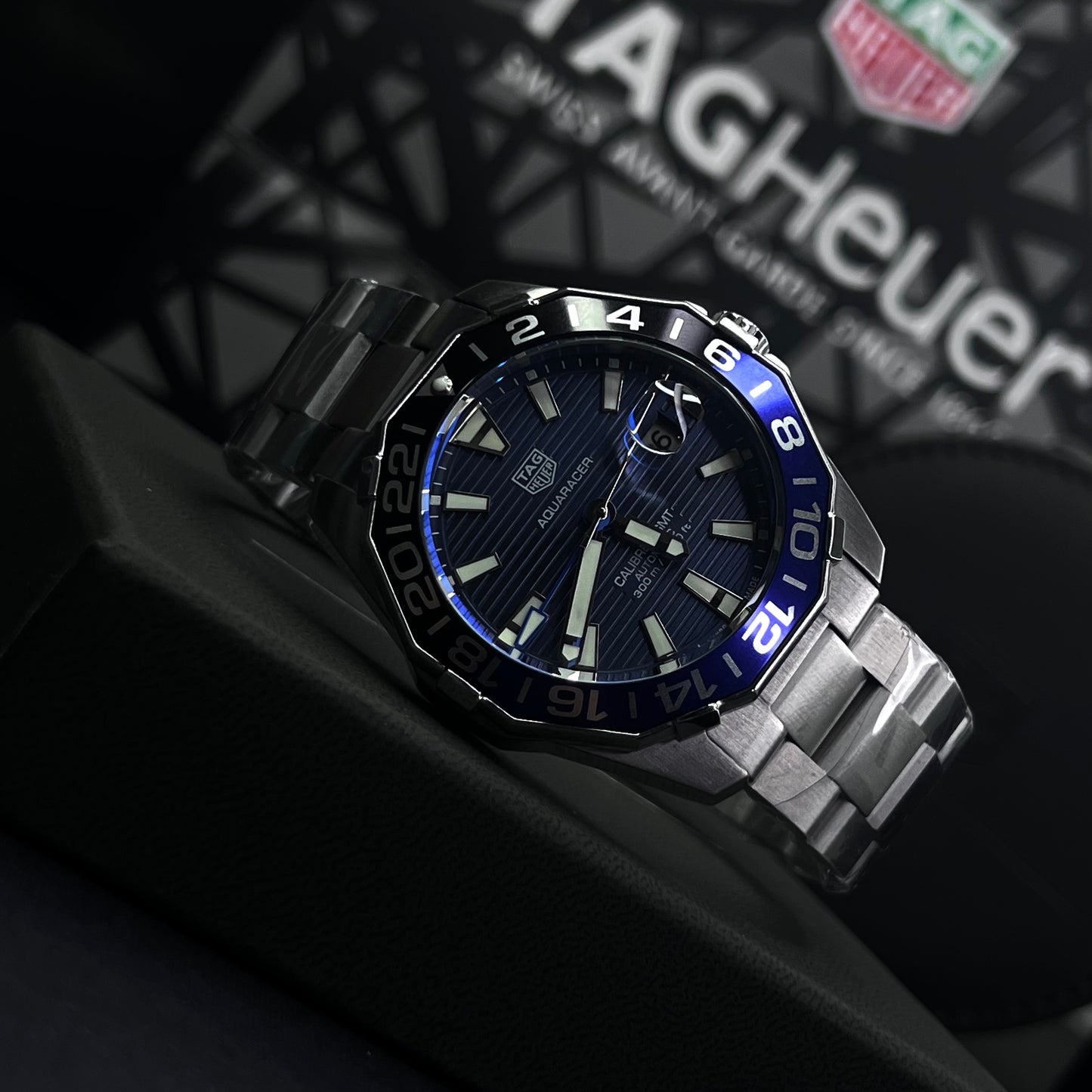 TAG HEUER AQUARACER GMT 1.1 PARA HOMBRE REF- BATMAN