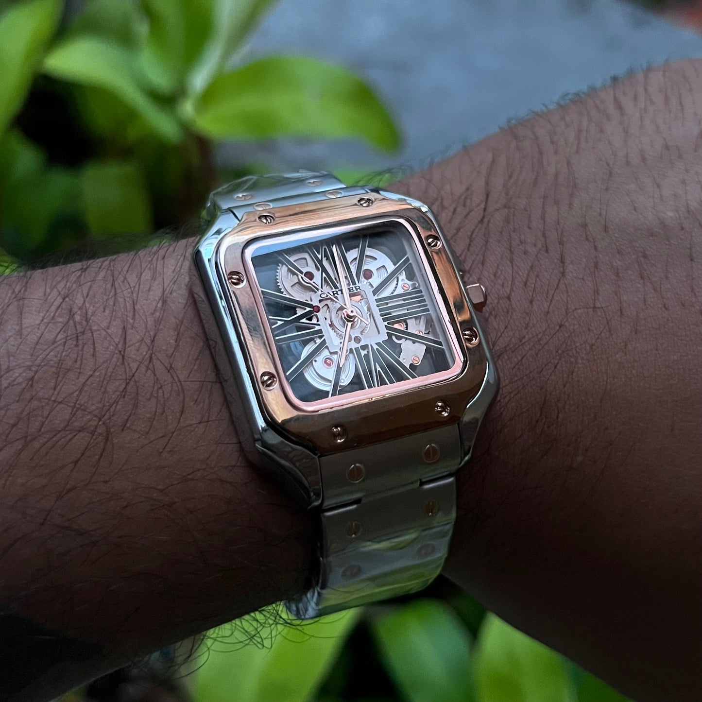 CARTIER SANTOS SKELETON PARA HOMBRE REF-PRP