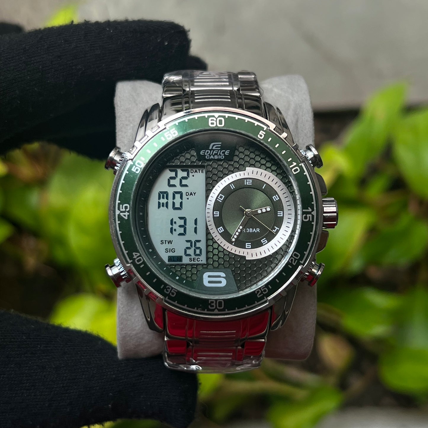 CASIO EDIFICE DOBLE HORA PARA HOMBRE REF PV2
