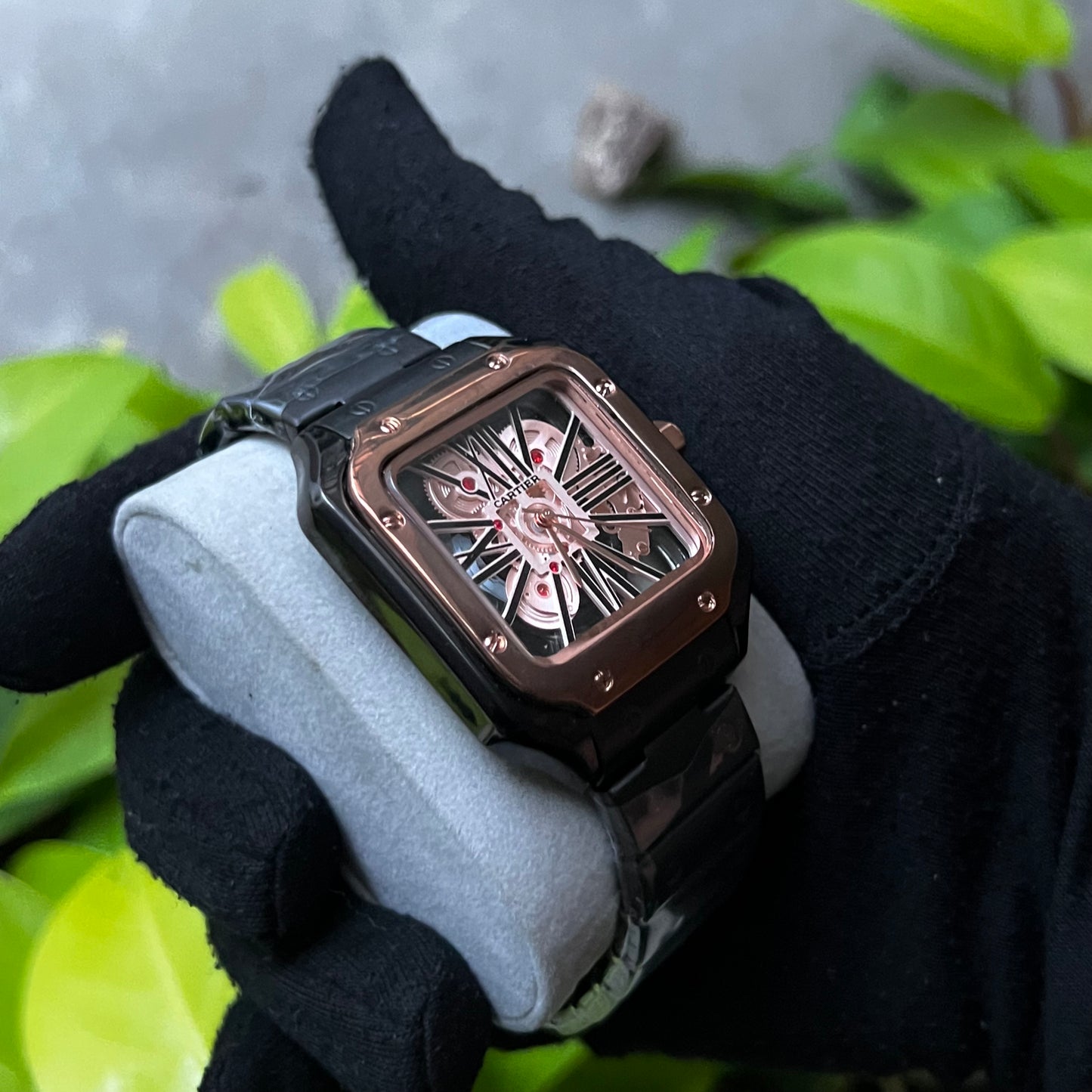CARTIER SANTOS SKELETON PARA HOMBRE REF-NRN