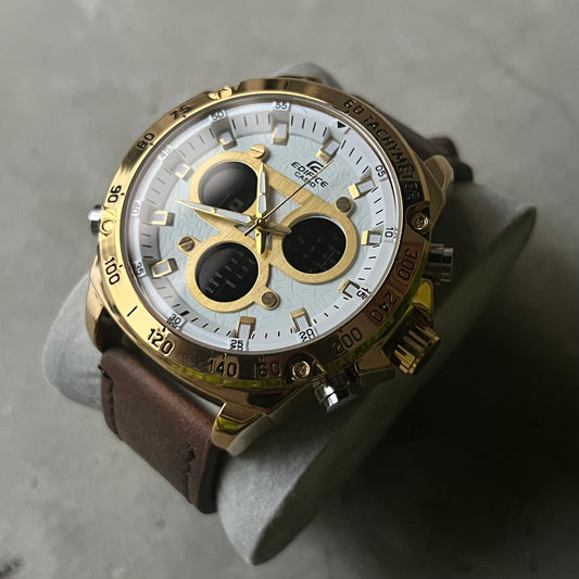 CASIO EDIFICE DOBLRE HORA PARA HOMBRE REF CDB