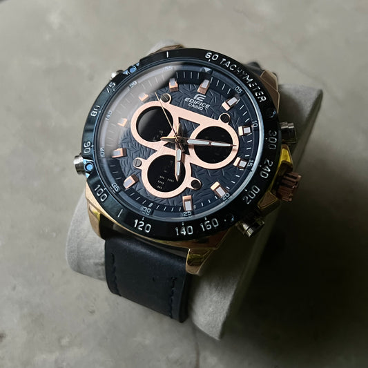CASIO EDIFICE DOBLRE HORA PARA HOMBRE REF ACA