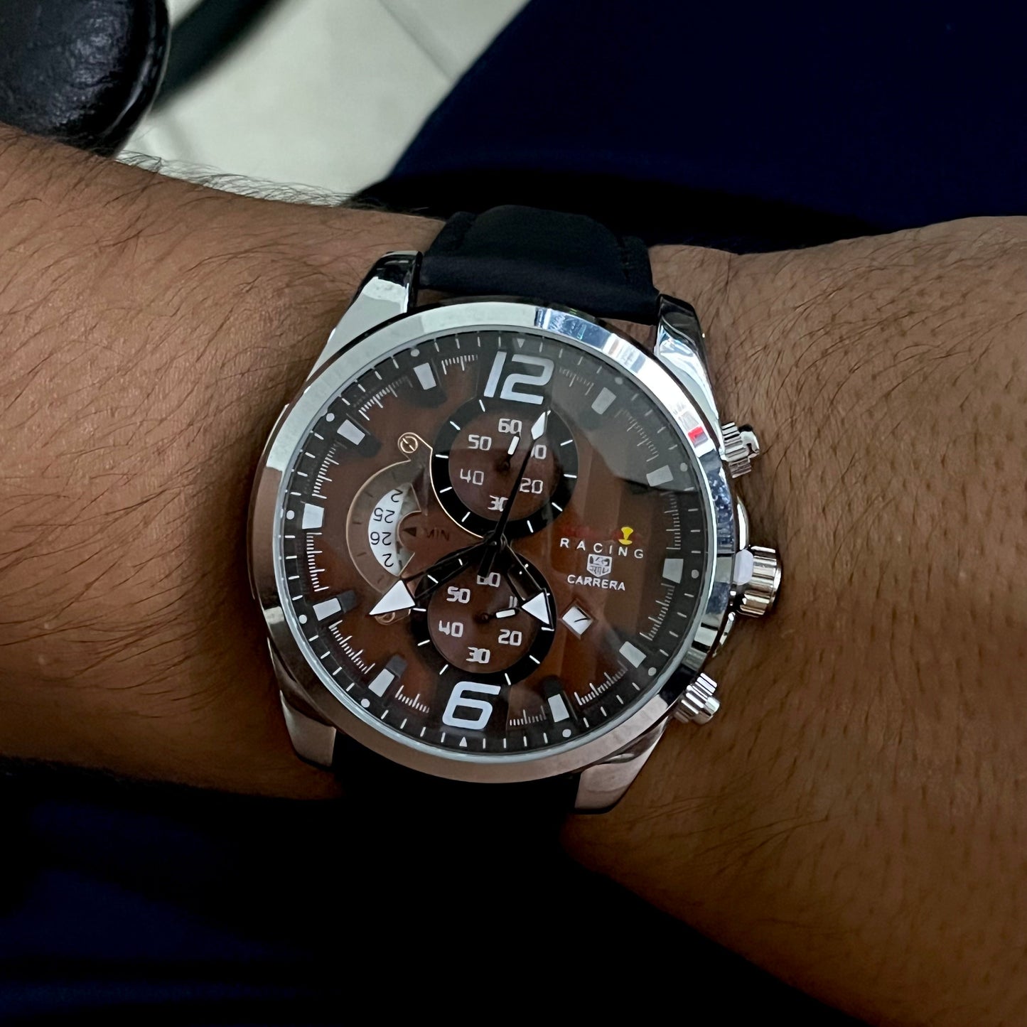 TAG HEUER CR7 CHRONO CUEROPARA HOMBRE REF-NGRMAERRE