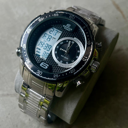 CASIO EDIFICE DOBLE HORA  PARA HOMBRE REF PN2