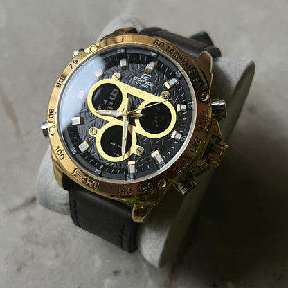 CASIO EDIFICE DOBLRE HORA PARA HOMBRE REF NDN
