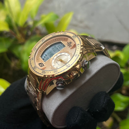 CASIO EDIFICE DOBLE HORA  PARA HOMBRE REF D3