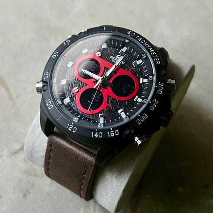 CASIO EDIFICE DOBLRE HORA PARA HOMBRE REF MNR