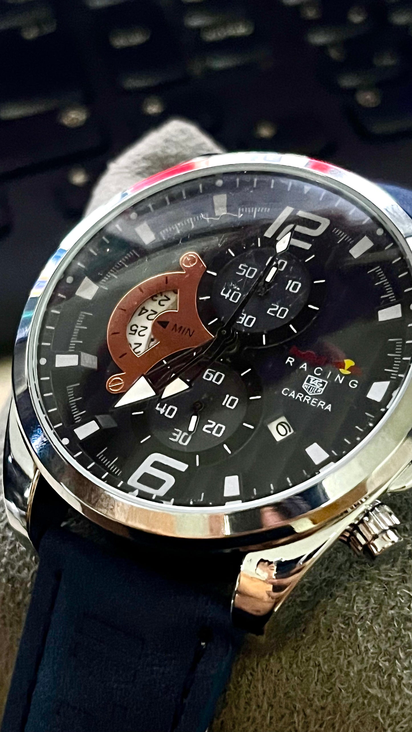 TAG HEUER CR7 CHRONO CUEROPARA HOMBRE REF-AZU