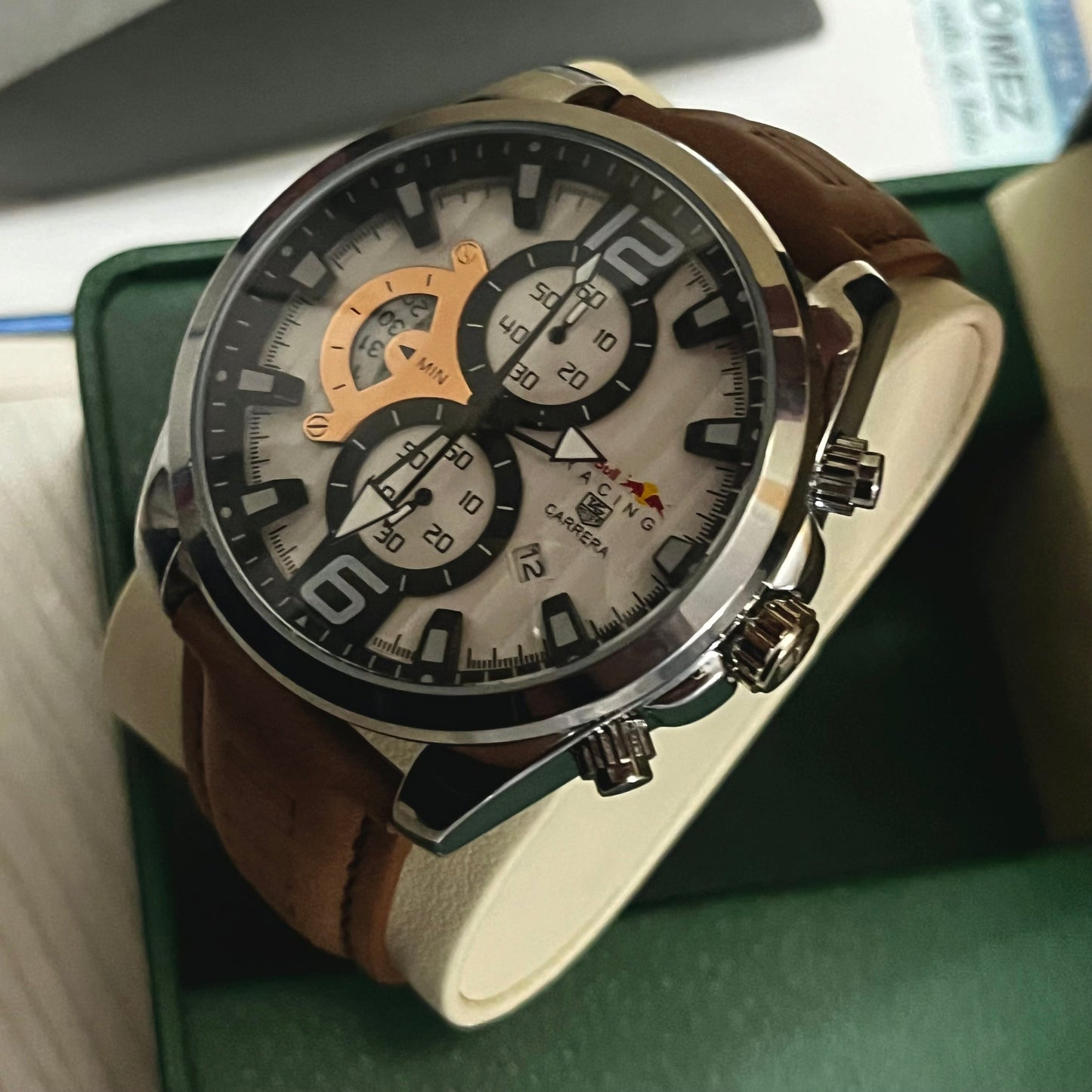 TAG HEUER CR7 CHRONO CUEROPARA HOMBRE REF-MRRPLY