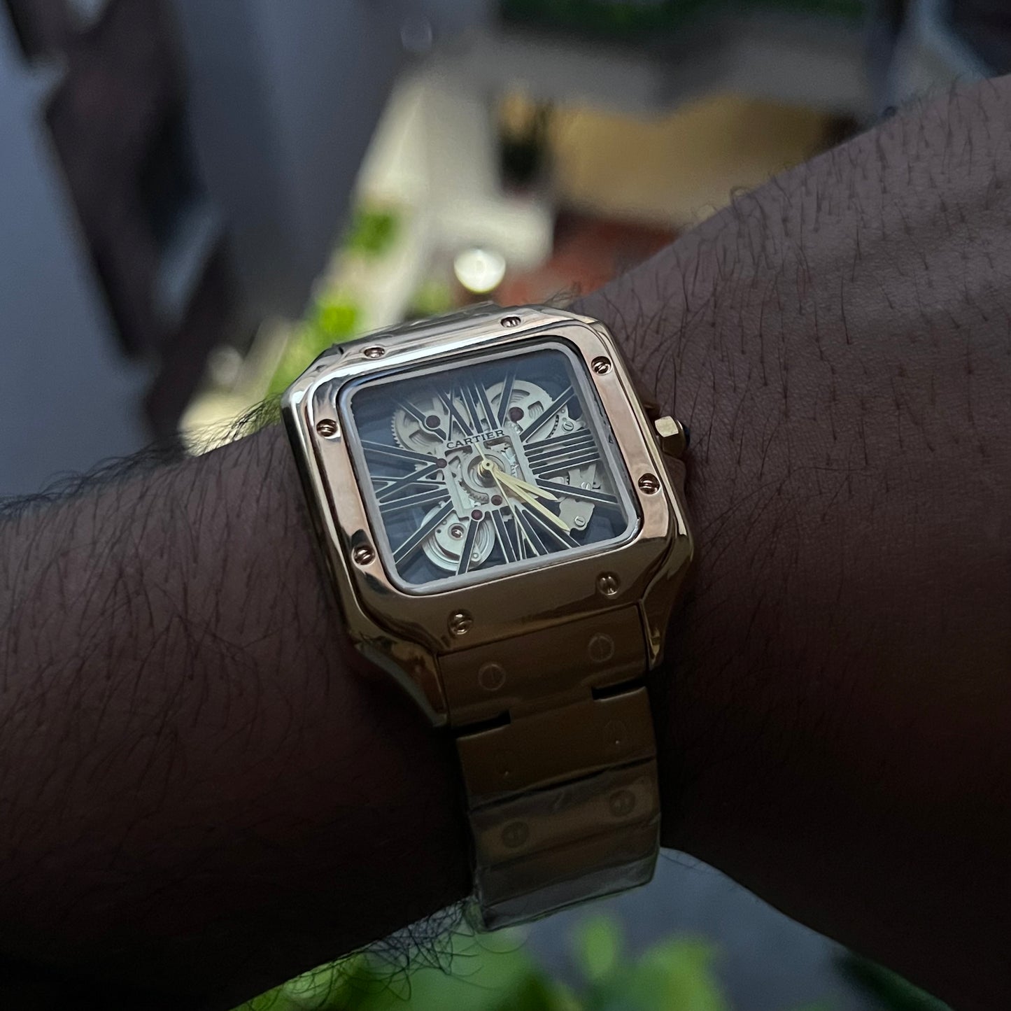 CARTIER SANTOS SKELETON PARA HOMBRE REF-D3