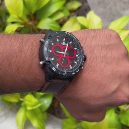 CASIO EDIFICE DOBLRE HORA PARA HOMBRE REF MNR