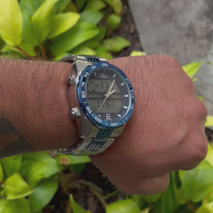 CASIO EDIFICE DOBLE HORA PARA HOMBRE REF BA2